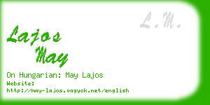 lajos may business card